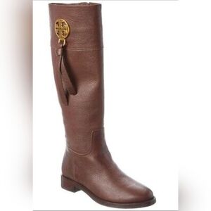 EUC Tory Burch Benton 2 Tall Tassel Brown Knee High Leather Boots Size 9.5M